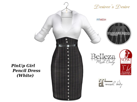 Second Life Marketplace - :::Desiree's Desire::: Pinup Girl Pencil